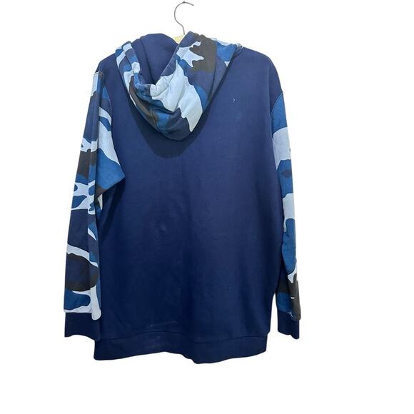 Adidas Men's Blue Originals Army Camouflage Long Sleeves Pullover Hoodie Size XL - Picture 5 of 7